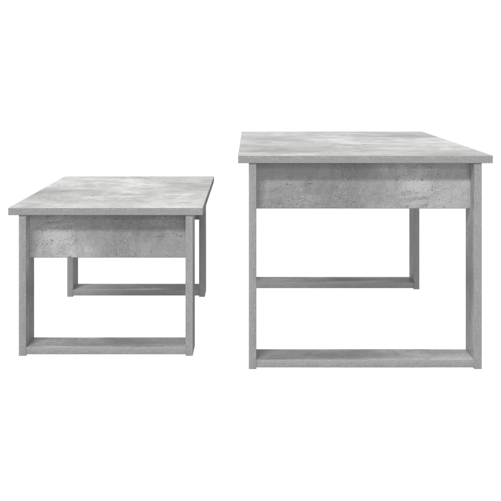 Σετ Τραπεζιού Για Καφέ 2 τμχ. Σκυρόδεμα Γκρι 100 x 50 x 42 εκ - Pakobazaar