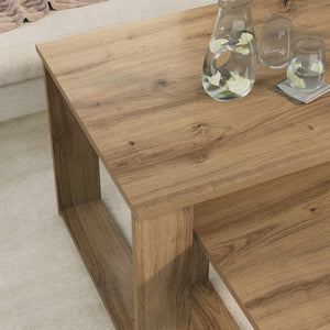 Σετ Τραπεζιού Για Καφέ 2 τμχ. Artisan Oak 100 x 50 x 42 εκ