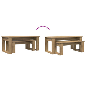 Σετ Τραπεζιού Για Καφέ 2 τμχ. Artisan Oak 100 x 50 x 42 εκ