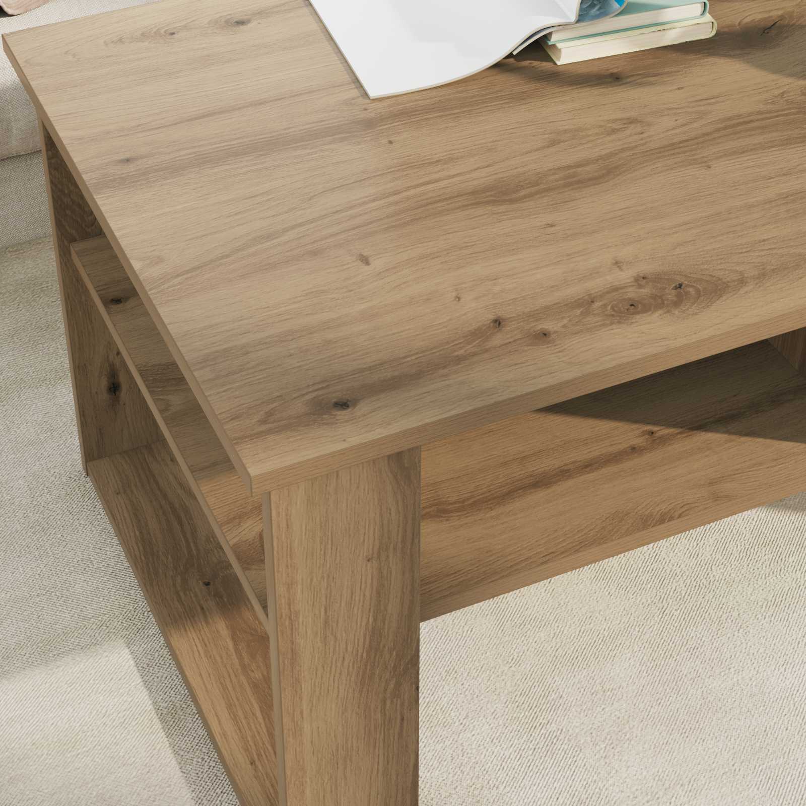 Τραπεζάκι σαλονιού με αποθήκευση Artisan Oak 96 x 54 x 44 εκ - Pakobazaar