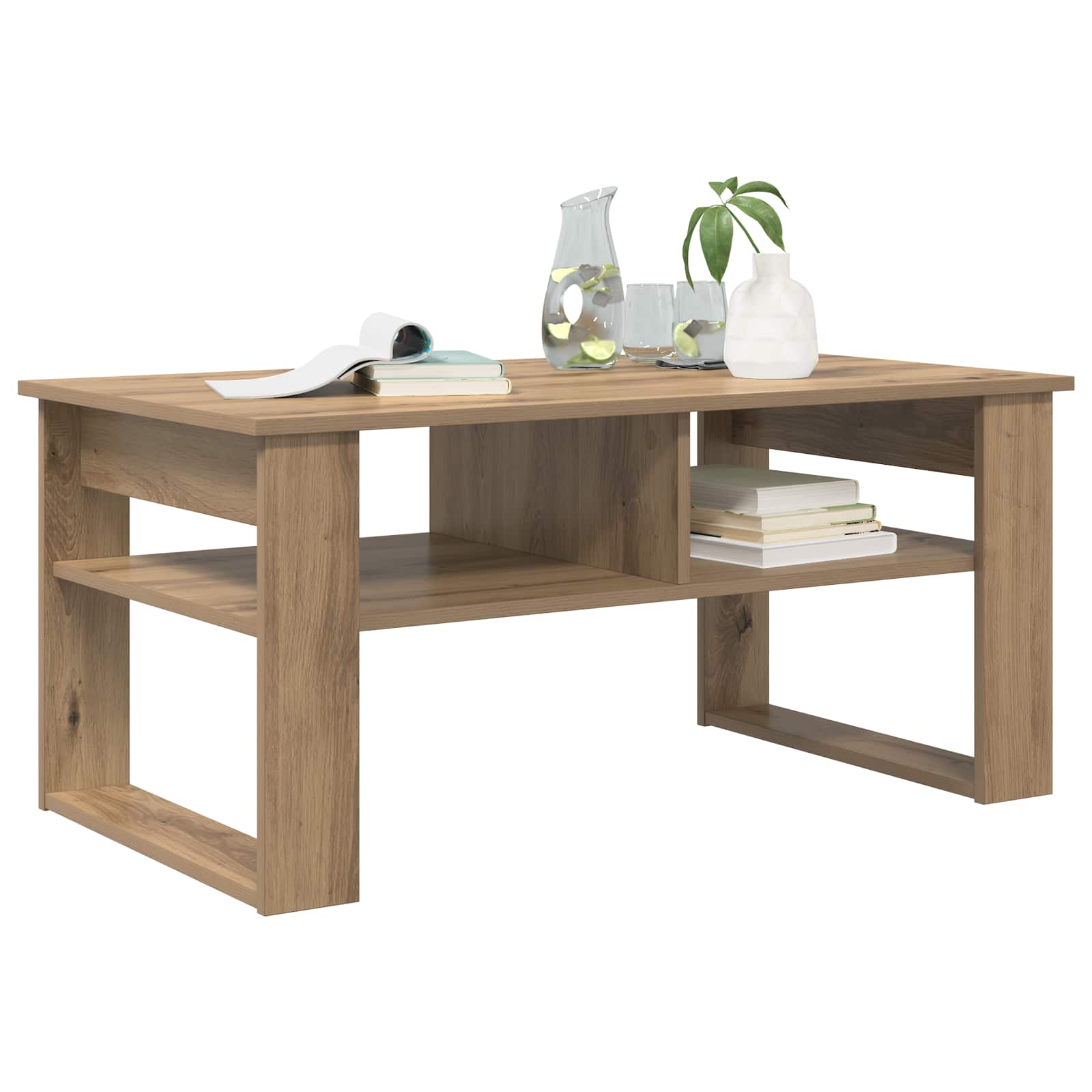 Τραπεζάκι σαλονιού με αποθήκευση Artisan Oak 96 x 54 x 44 εκ - Pakobazaar