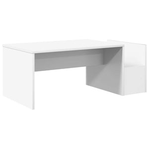 Τραπεζάκι σαλονιού Λευκό 90 x 45 x 35 cm Επεξεργασμένο Ξύλο