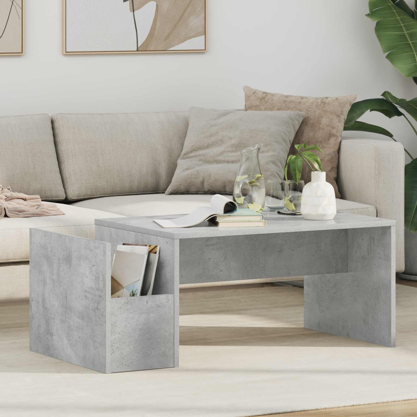 Τραπεζάκι σαλονιού Σκυρόδεμα Γκρι 90 x 45 x 35 cm
