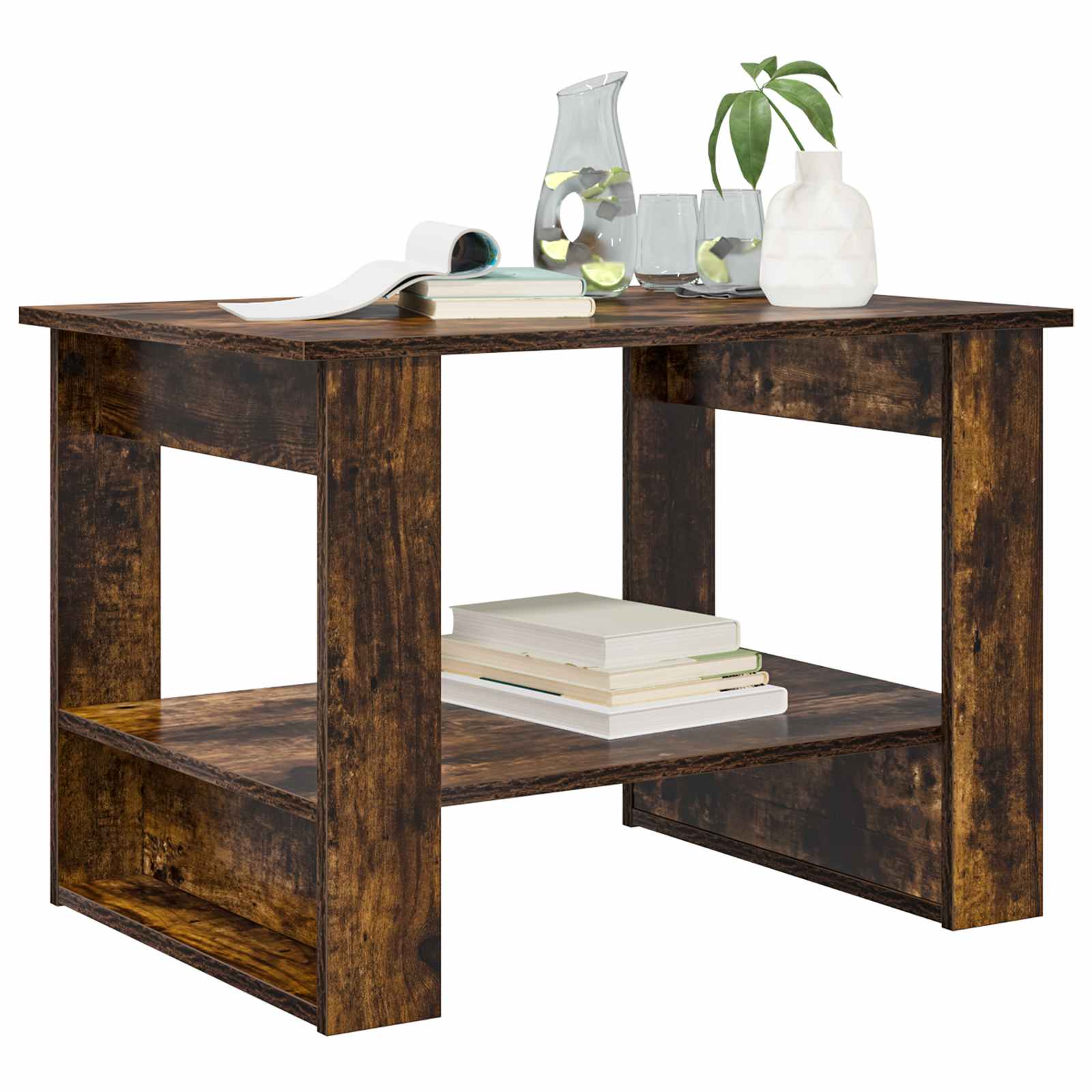 Τραπεζάκι σαλονιού Καπνιστό Δρύς 72 x 50 x 50 εκ.