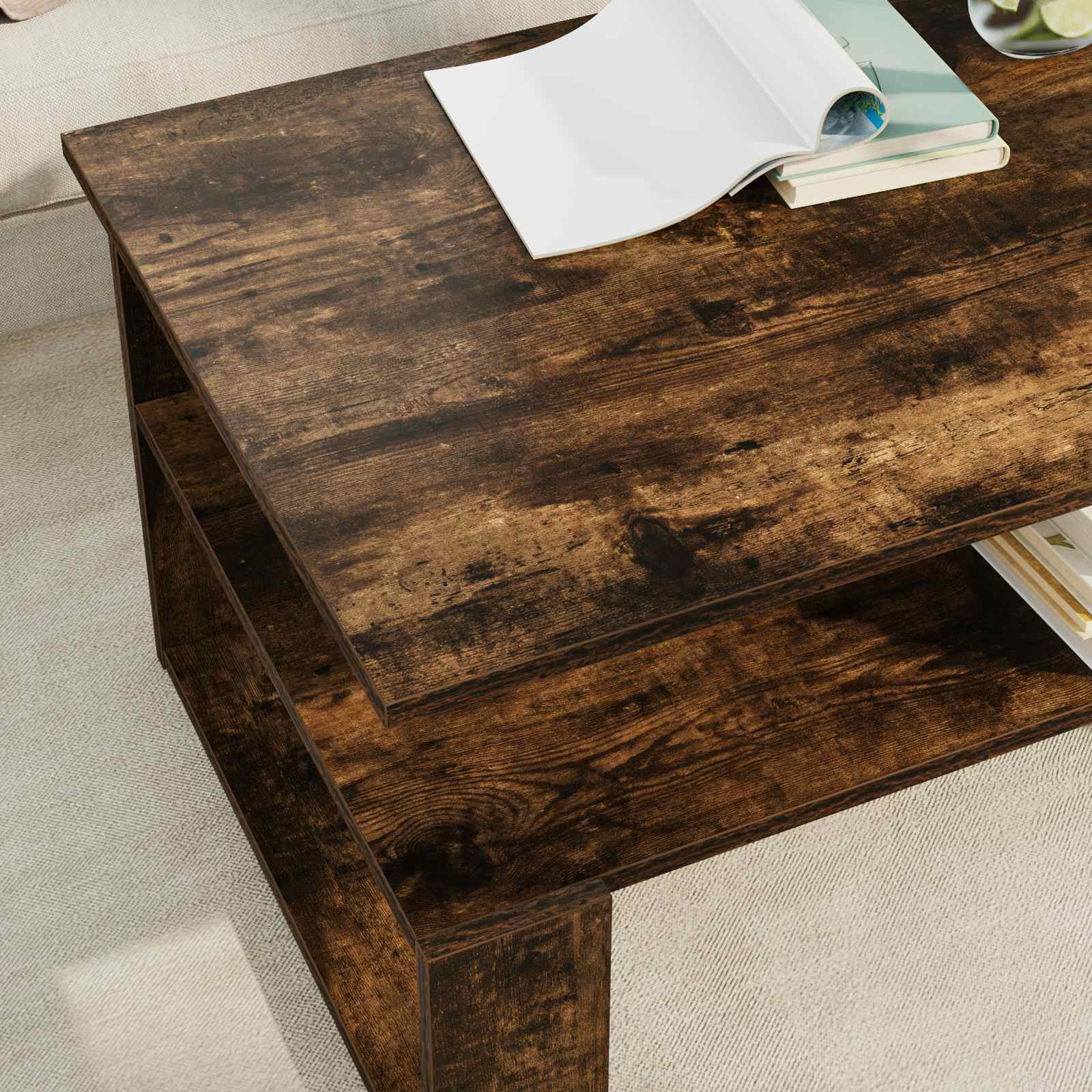 Τραπεζάκι σαλονιού Καπνιστό Δρύς 90 x 50 x 40 cm