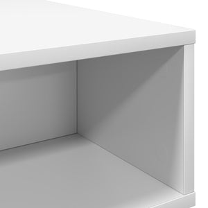 Τραπεζάκι σαλονιού Λευκό 80 x 46 x 35 εκ. Επεξεργασμένο Ξύλο