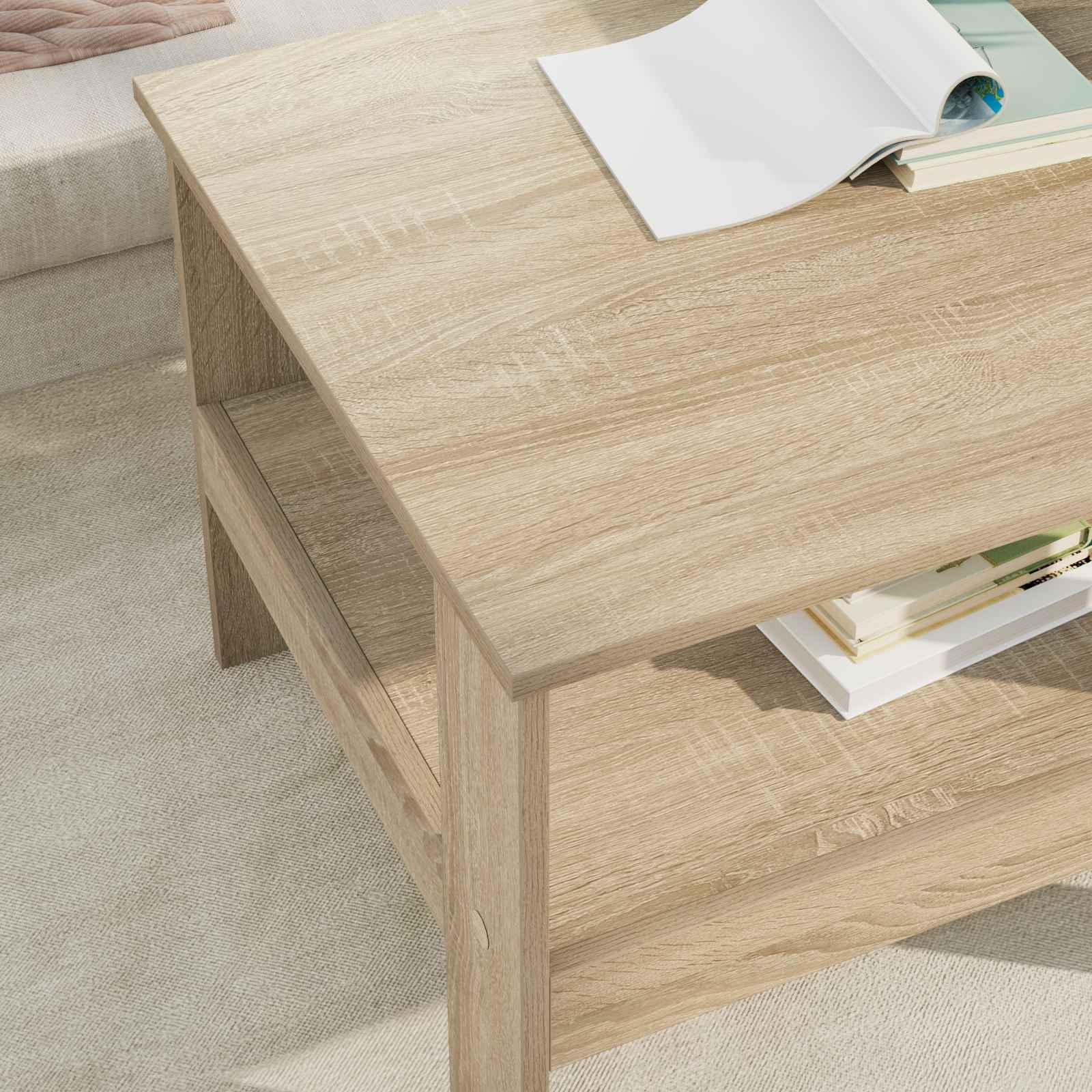Τραπεζάκι σαλονιού Δρύς Sonoma 57 x 55 x 45 εκ - Pakobazaar