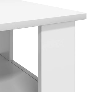 Τραπεζάκι σαλονιού Λευκό 90 x 50 x 45 cm Επεξεργασμένο Ξύλο