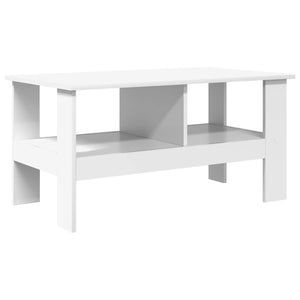 Τραπεζάκι σαλονιού Λευκό 90 x 50 x 45 cm Επεξεργασμένο Ξύλο