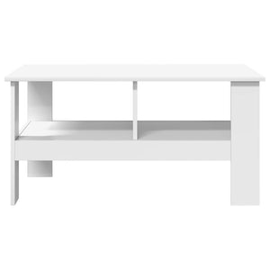 Τραπεζάκι σαλονιού Λευκό 90 x 50 x 45 cm Επεξεργασμένο Ξύλο