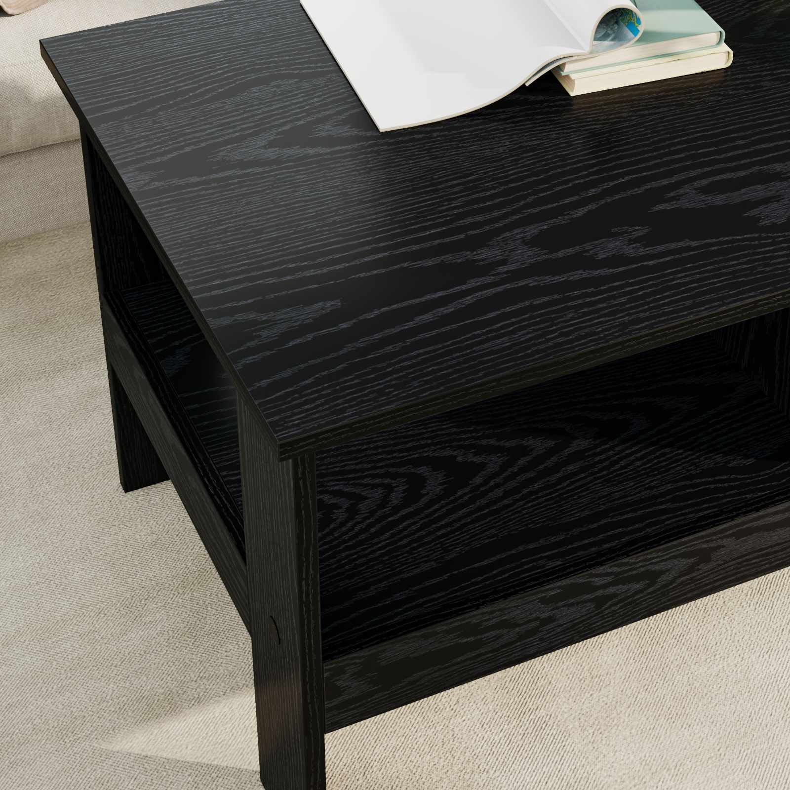 Τραπεζάκι σαλονιού Μαύρη Οξυά 90 x 50 x 45 cm