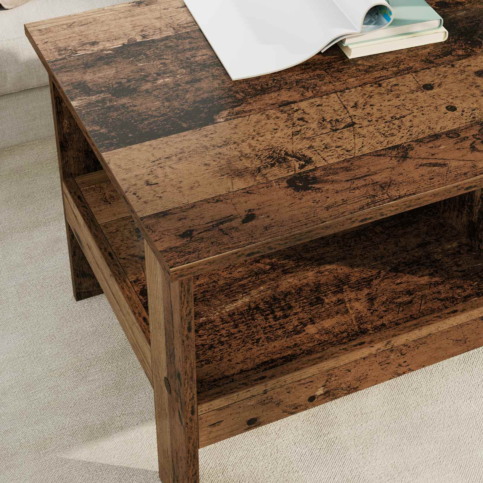 Τραπεζάκι σαλονιού Παλιό ξύλο 90 x 50 x 45 cm