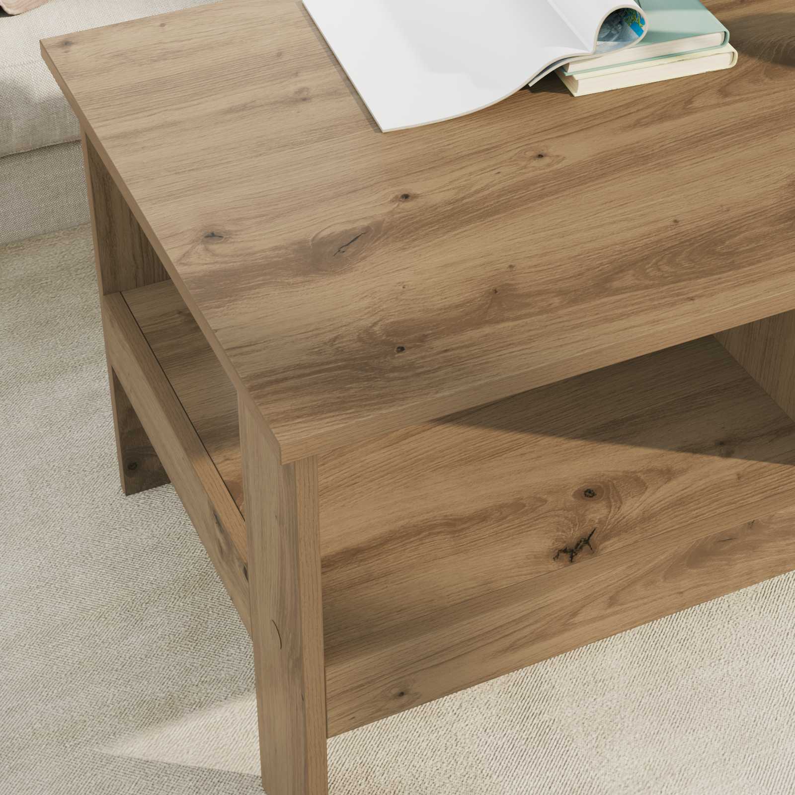 Τραπεζάκι σαλονιού Artisan Oak 90 x 50 x 45 cm - Pakobazaar