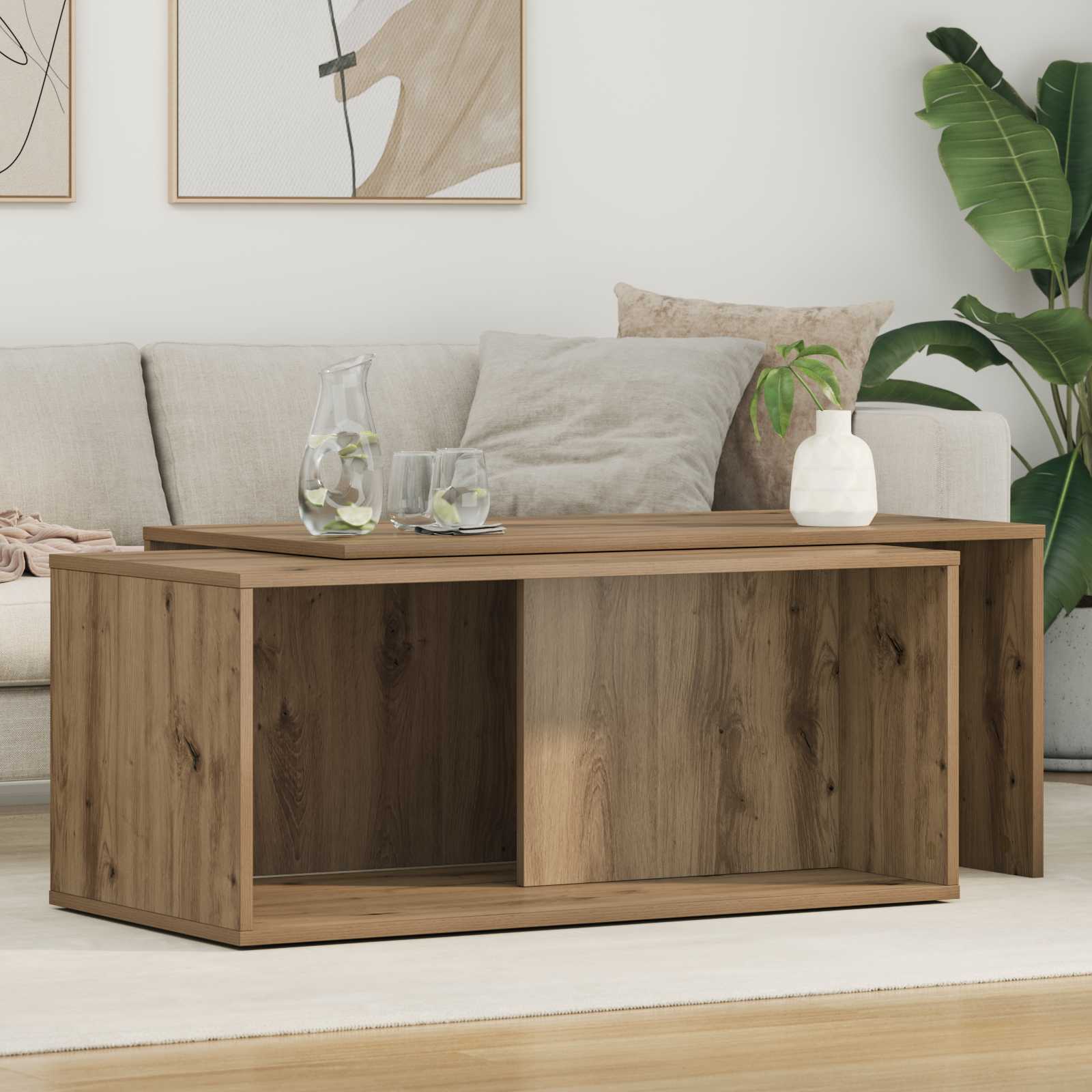 Σετ Τραπεζιού Για Καφέ 2 pcs Artisan Oak Επεξεργασμένο ξύλο