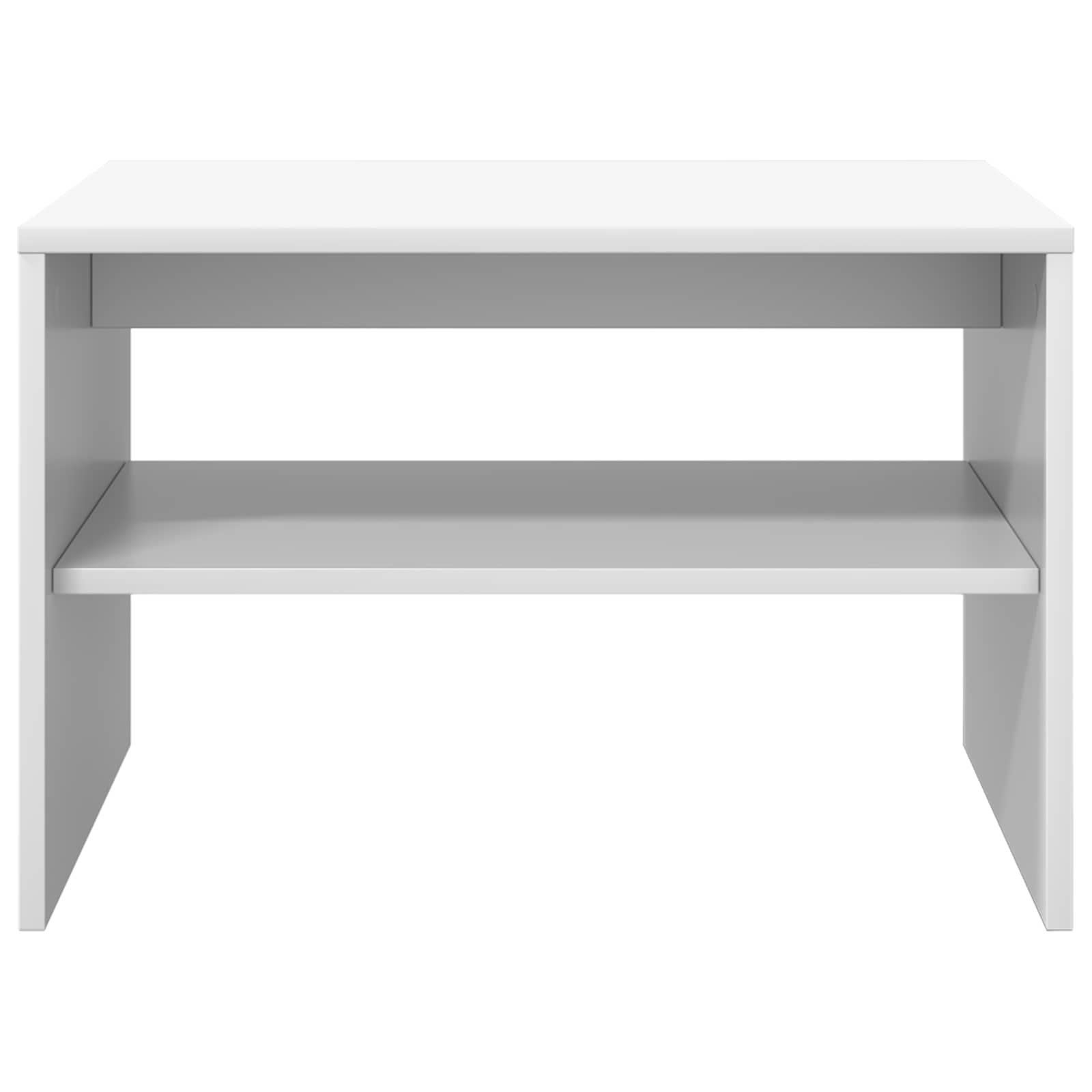 Τραπεζάκι σαλονιού Λευκό 60 x 50 x 40 εκ Επεξεργασμένο ξύλο