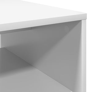 Τραπεζάκι σαλονιού Λευκό 80 x 50 x 40 cm Επεξεργασμένο Ξύλο