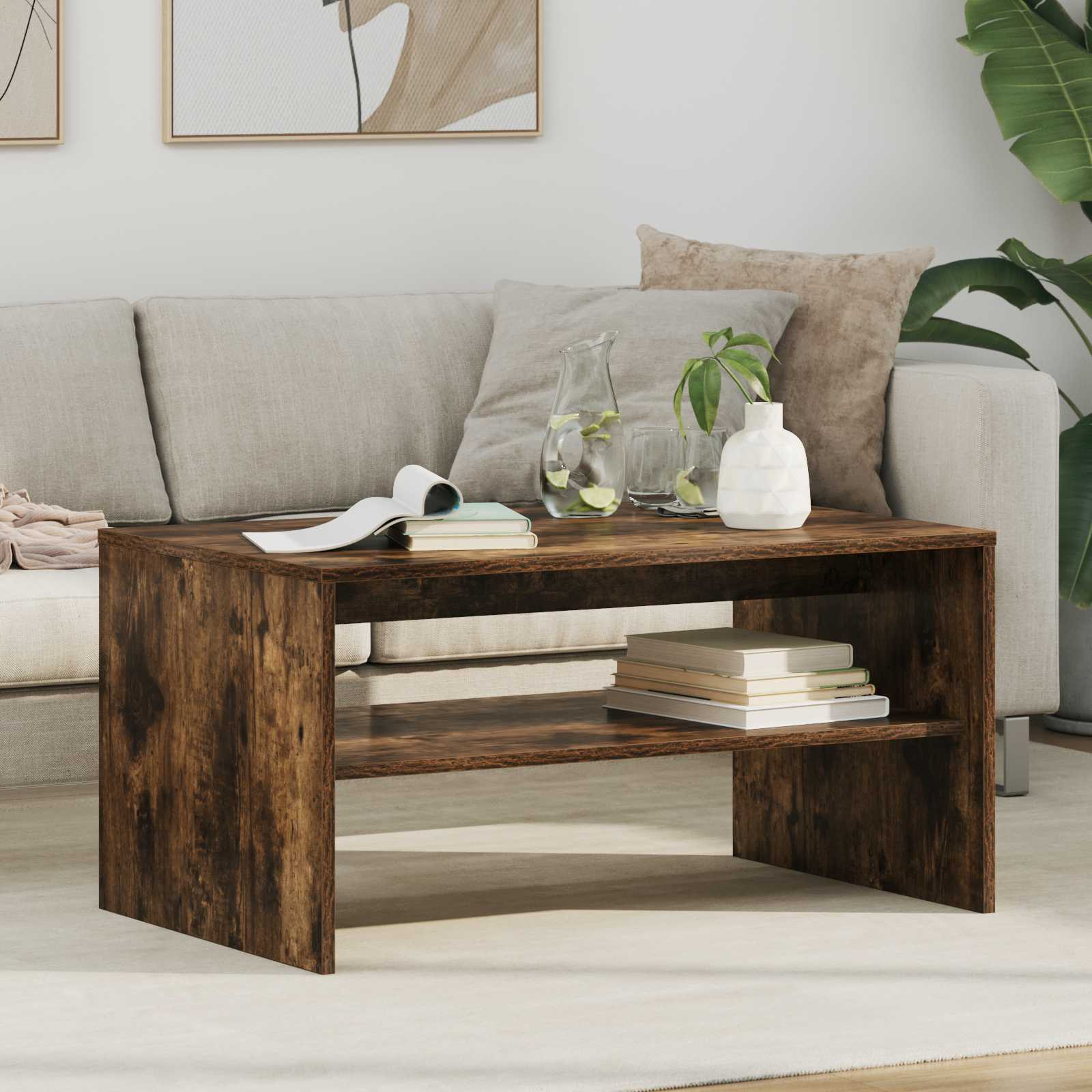 Τραπεζάκι σαλονιού Καπνιστό Δρύς 80 x 50 x 40 cm - Pakobazaar