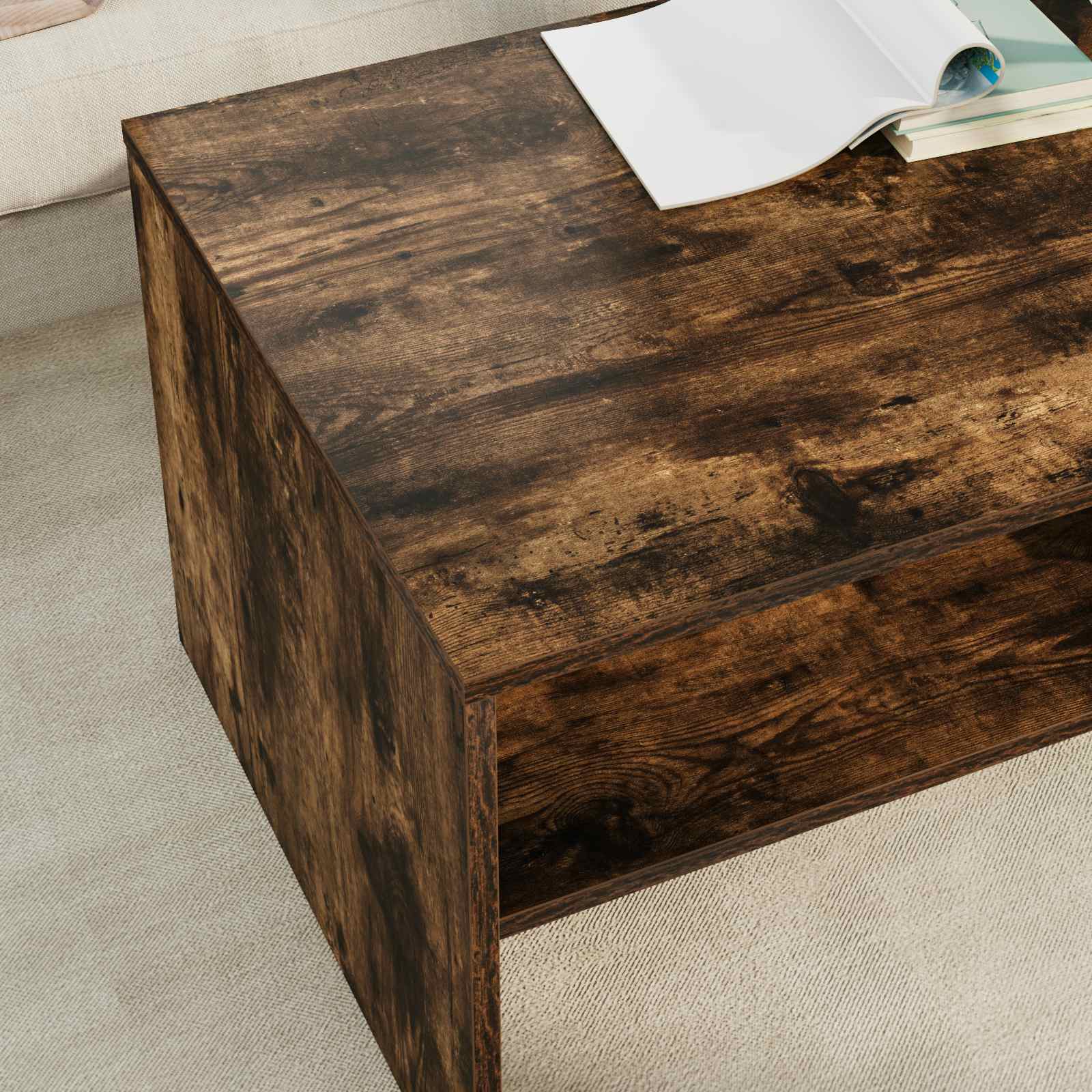 Τραπεζάκι σαλονιού Καπνιστό Δρύς 100 x 50 x 40 cm - Pakobazaar