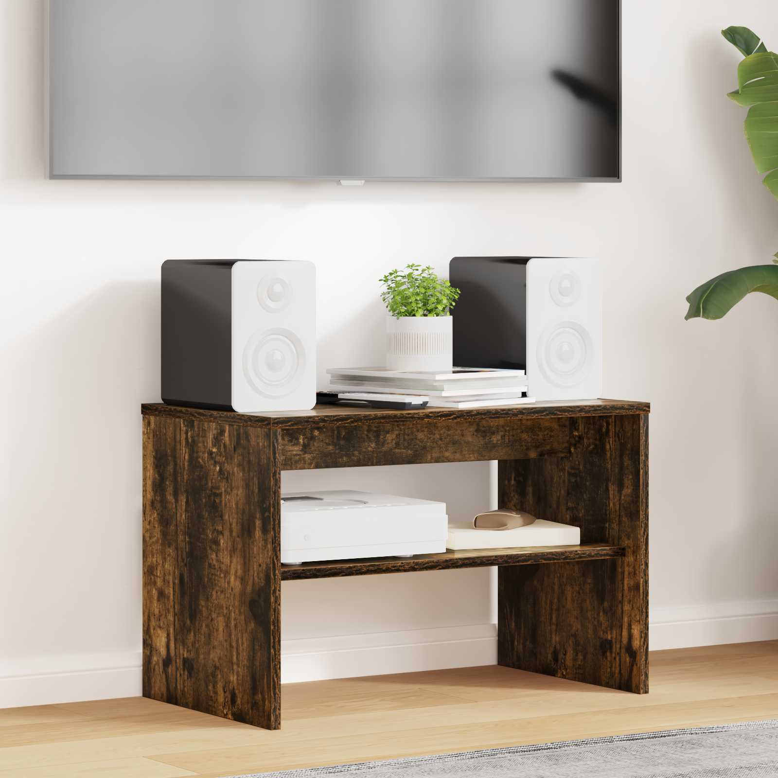 Ντουλάπι TV Καπνιστό Δρύς 60 x 35 x 40 εκ. Επεξεργασμένο ξύλο
