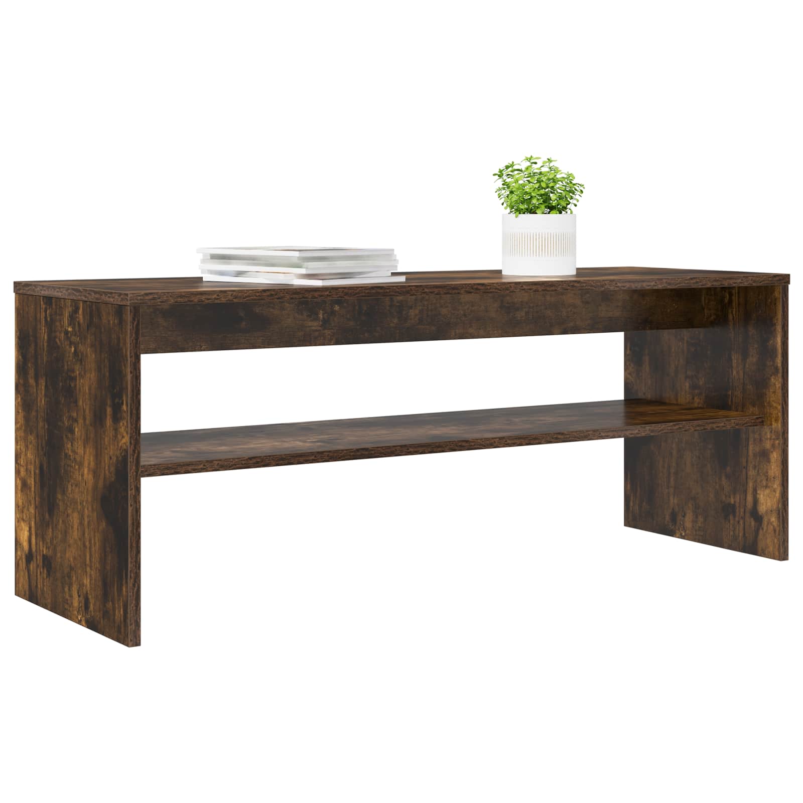 Ντουλάπι TV Καπνιστό Δρύς 100 x 35 x 40 εκ Επεξεργασμένο ξύλο