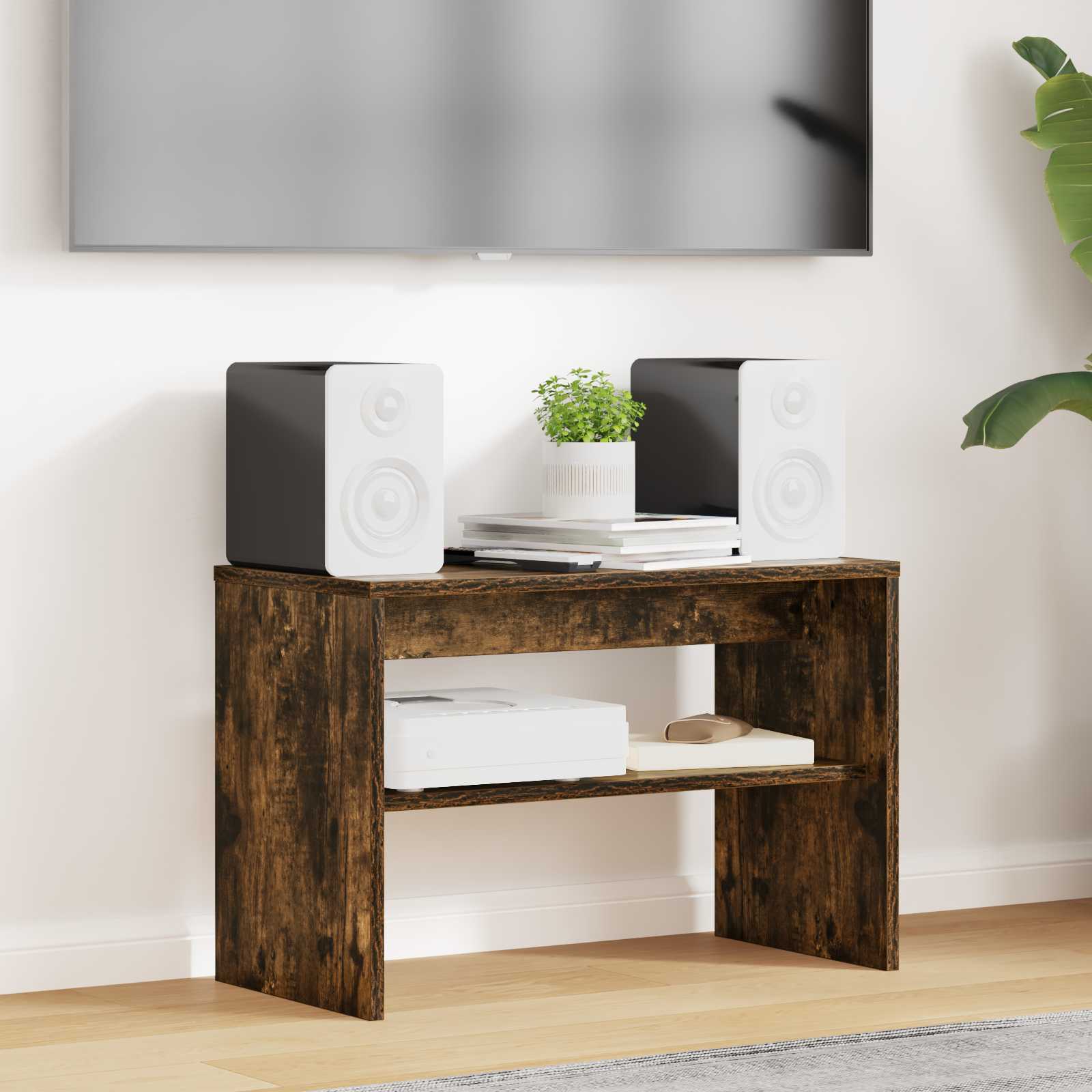 Ντουλάπι TV Καπνιστό Δρύς 60 x 30 x 40 εκ. Επεξεργασμένο ξύλο