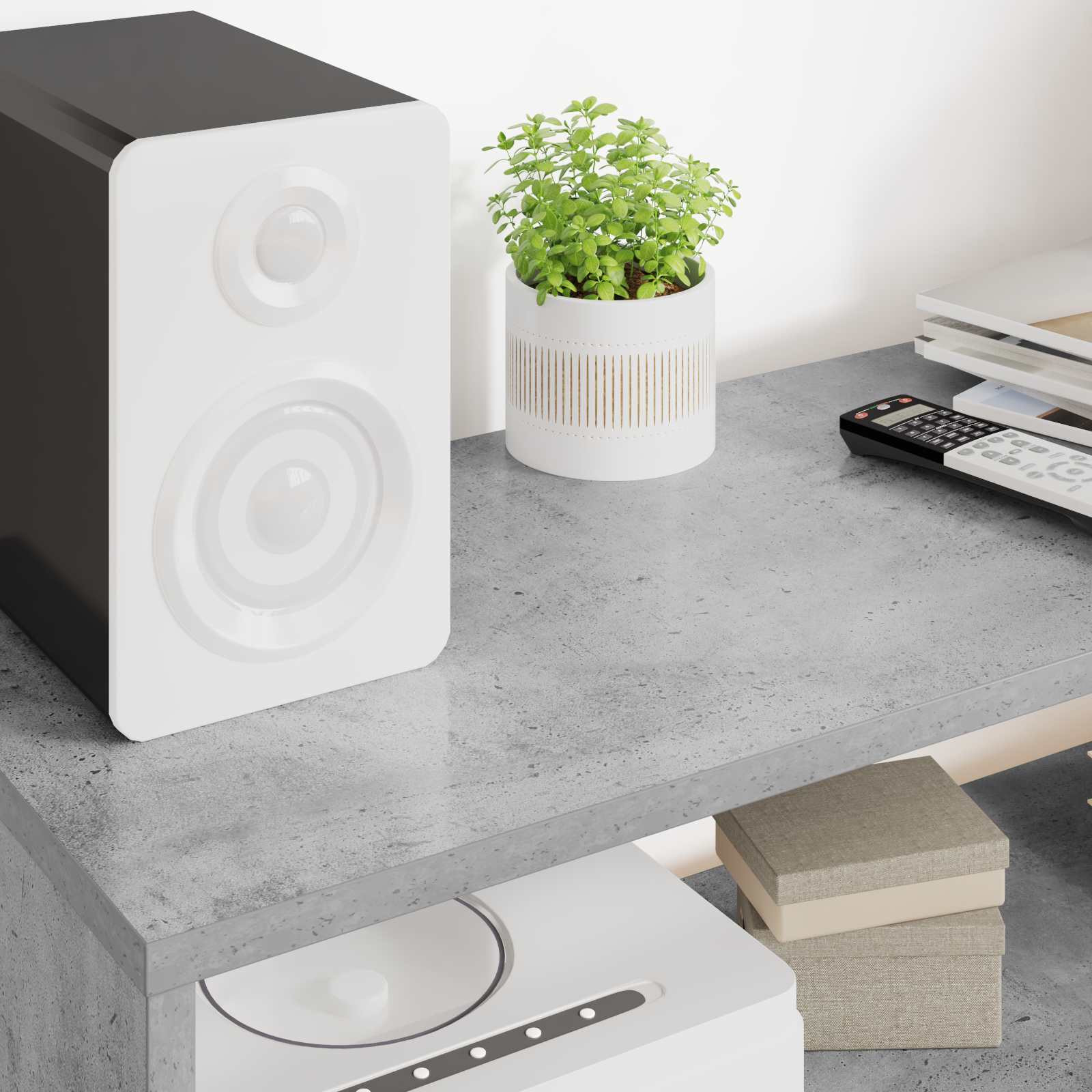 Ντουλάπι TV Σκυρόδεμα Γκρι 100 x 30 x 40 εκ Επεξεργασμένο ξύλο