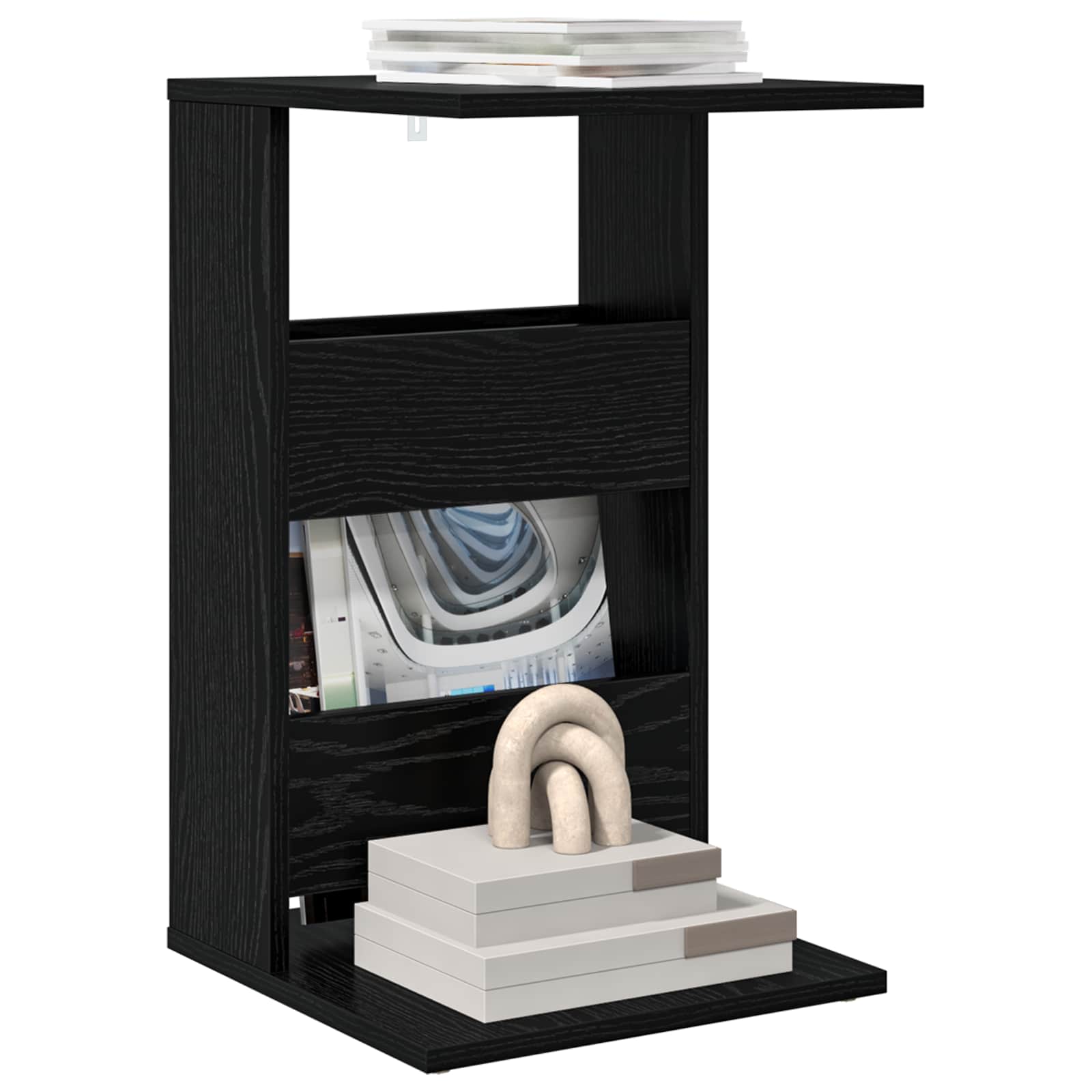 Τραπεζάκι Πλευράς Μαύρη Οξυά 40 x 35 x 60,5 εκ