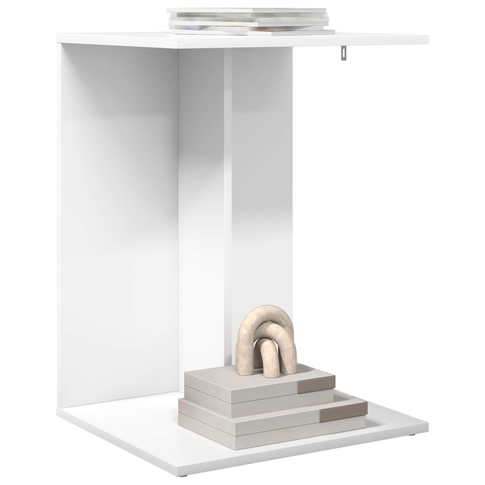 Τραπεζάκι Πλευράς Λευκό 45 x 40 x 62,5 εκ. Επεξεργασμένο ξύλο