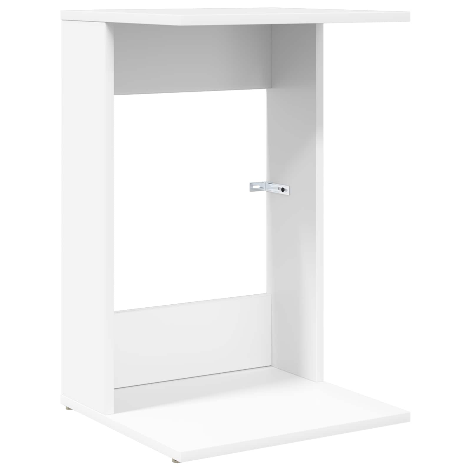 Τραπεζάκι Πλευράς Λευκό 40 x 38 x 62,5 εκ Επεξεργασμένο ξύλο