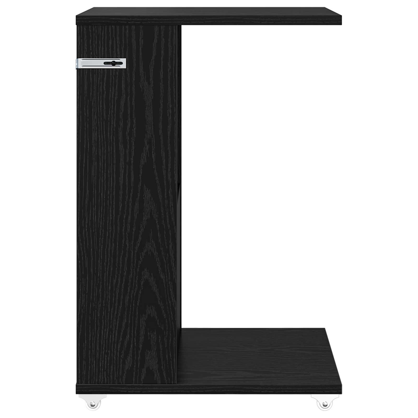 Τραπεζάκι Πλευράς με τροχούς Μαύρη Οξυά 40 x 35 x 60 εκ.