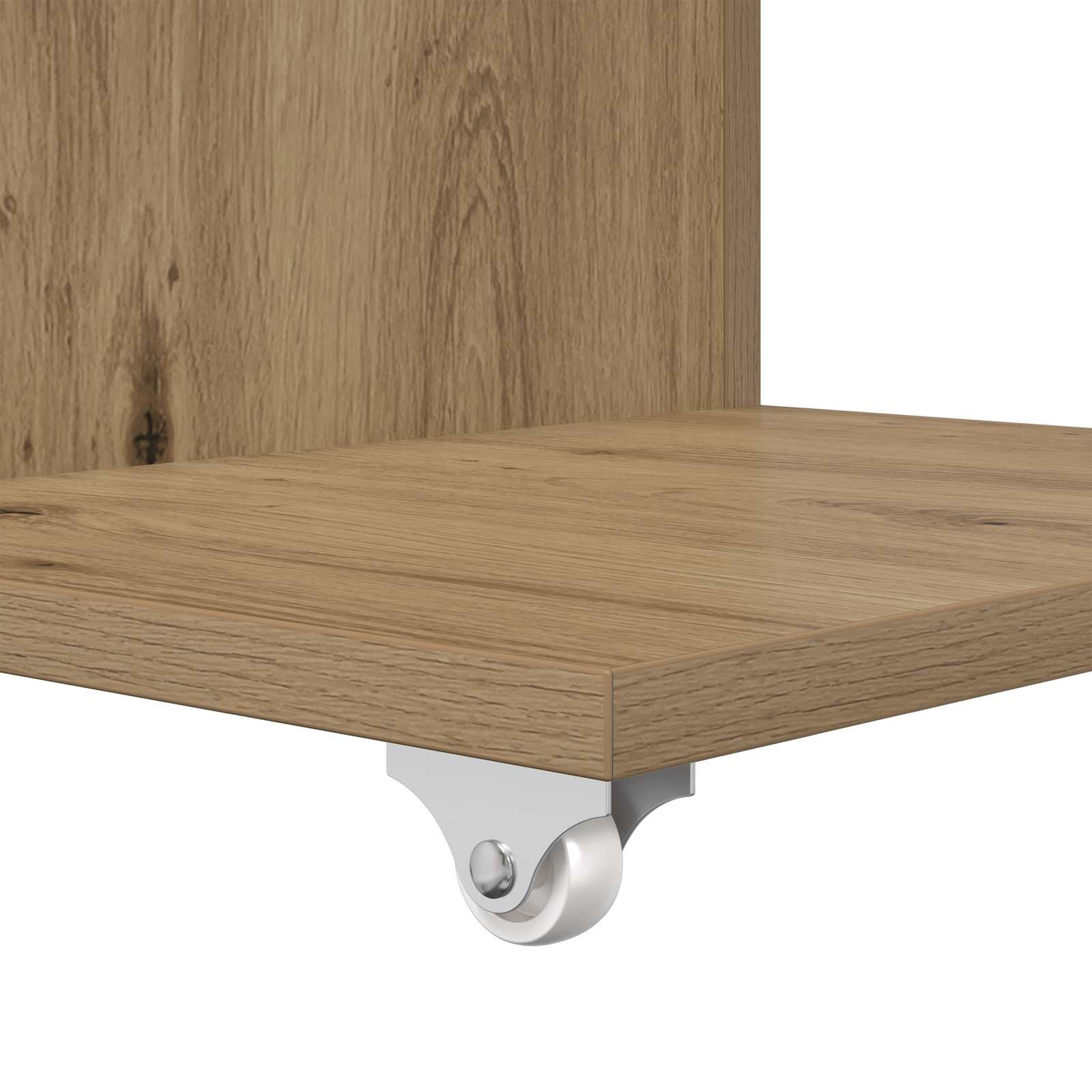 Τραπεζάκι Πλευράς με τροχούς Artisan Oak 40 x 35 x 60 εκ.