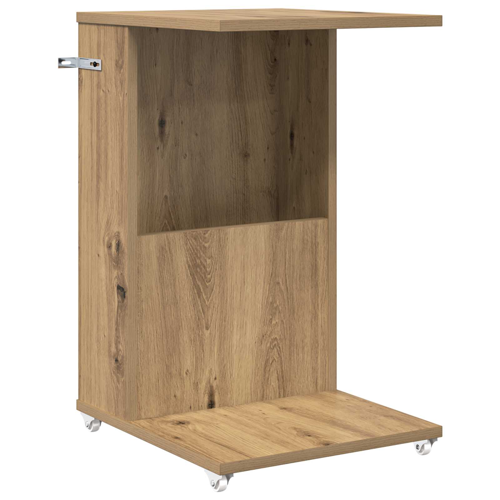 Τραπεζάκι Πλευράς με τροχούς Artisan Oak 40 x 35 x 60 εκ.