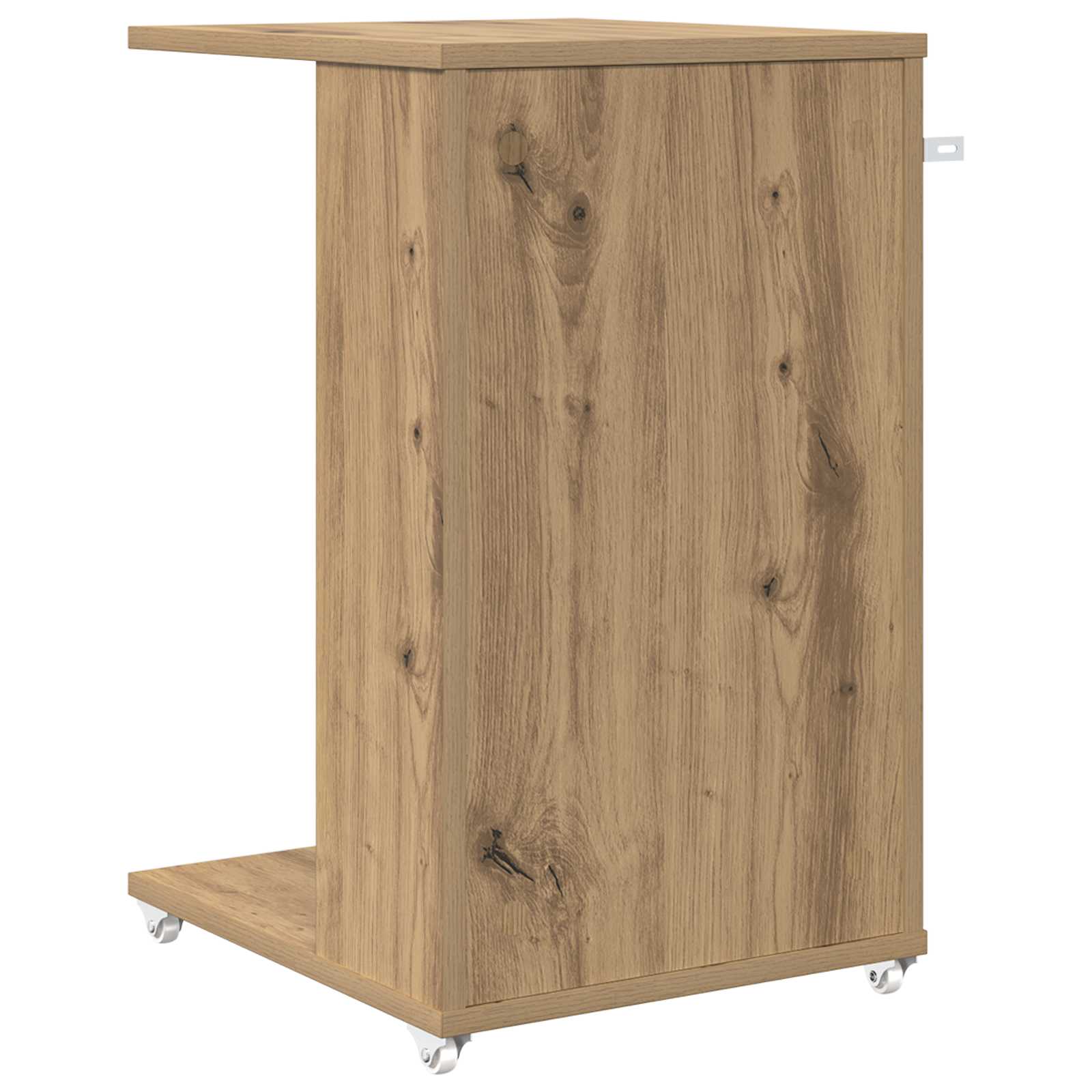 Τραπεζάκι Πλευράς με τροχούς Artisan Oak 40 x 35 x 60 εκ.