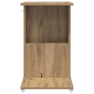Τραπεζάκι Πλευράς με τροχούς Artisan Oak 40 x 35 x 60 εκ.