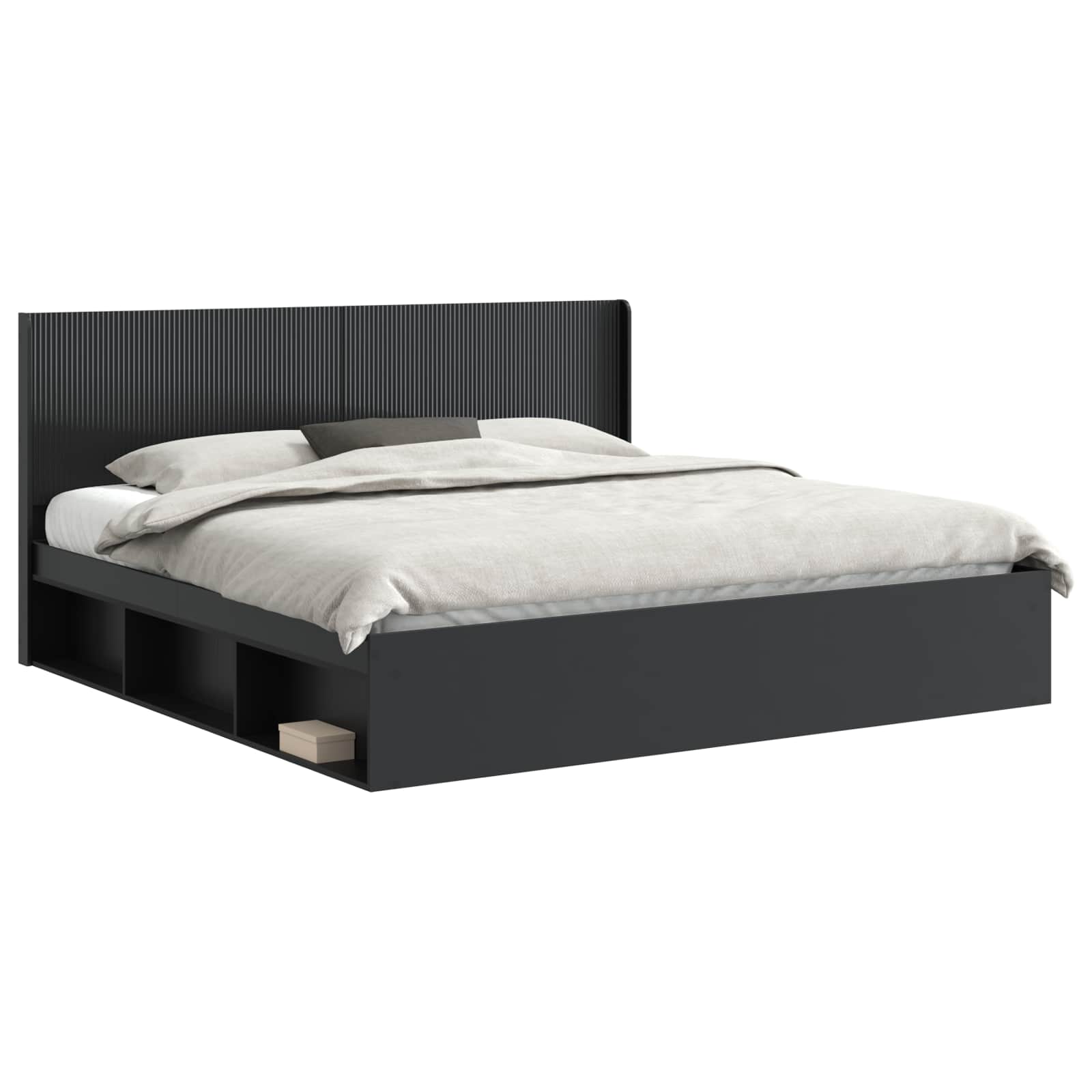 Καλάθι με αποθήκη και κεφαλάρι Μαύρο 180 x 200 cm - Pakobazaar