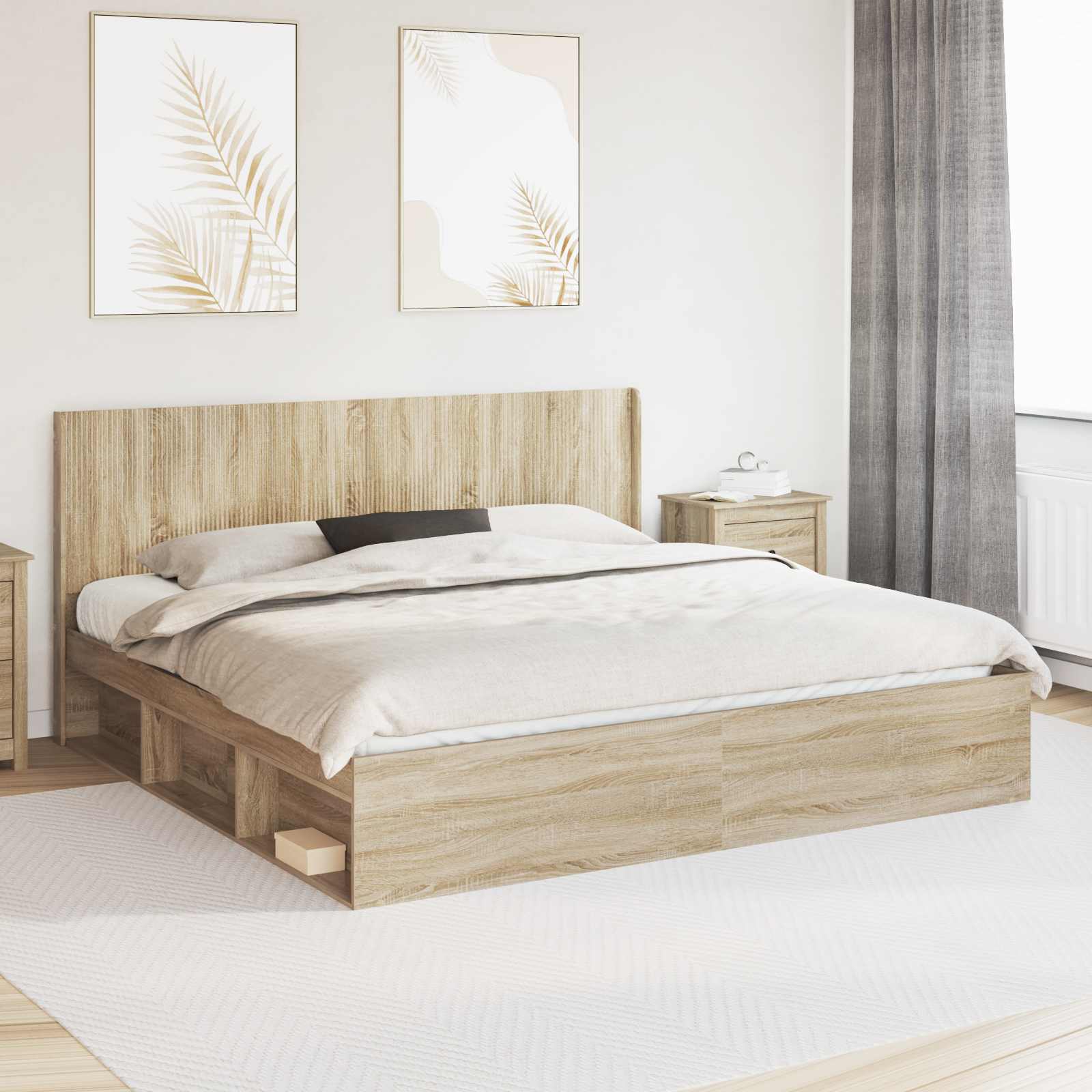 Καλάθι με αποθήκη και κεφαλάρι Sonoma Δρυς 180 x 200 cm - Pakobazaar