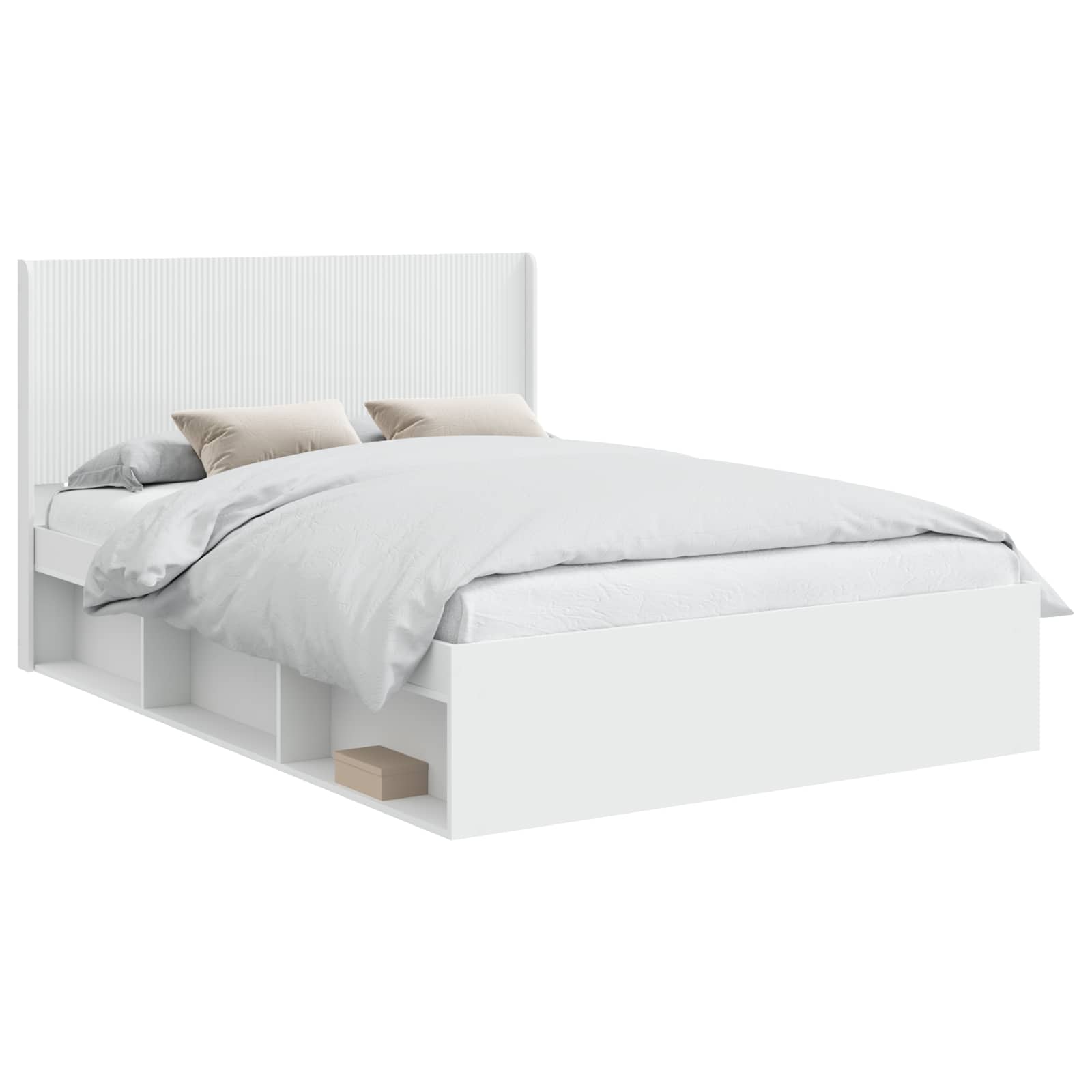 Καλάθι με αποθήκη και κεφαλάρι Λευκό 150 x 200 cm - Pakobazaar