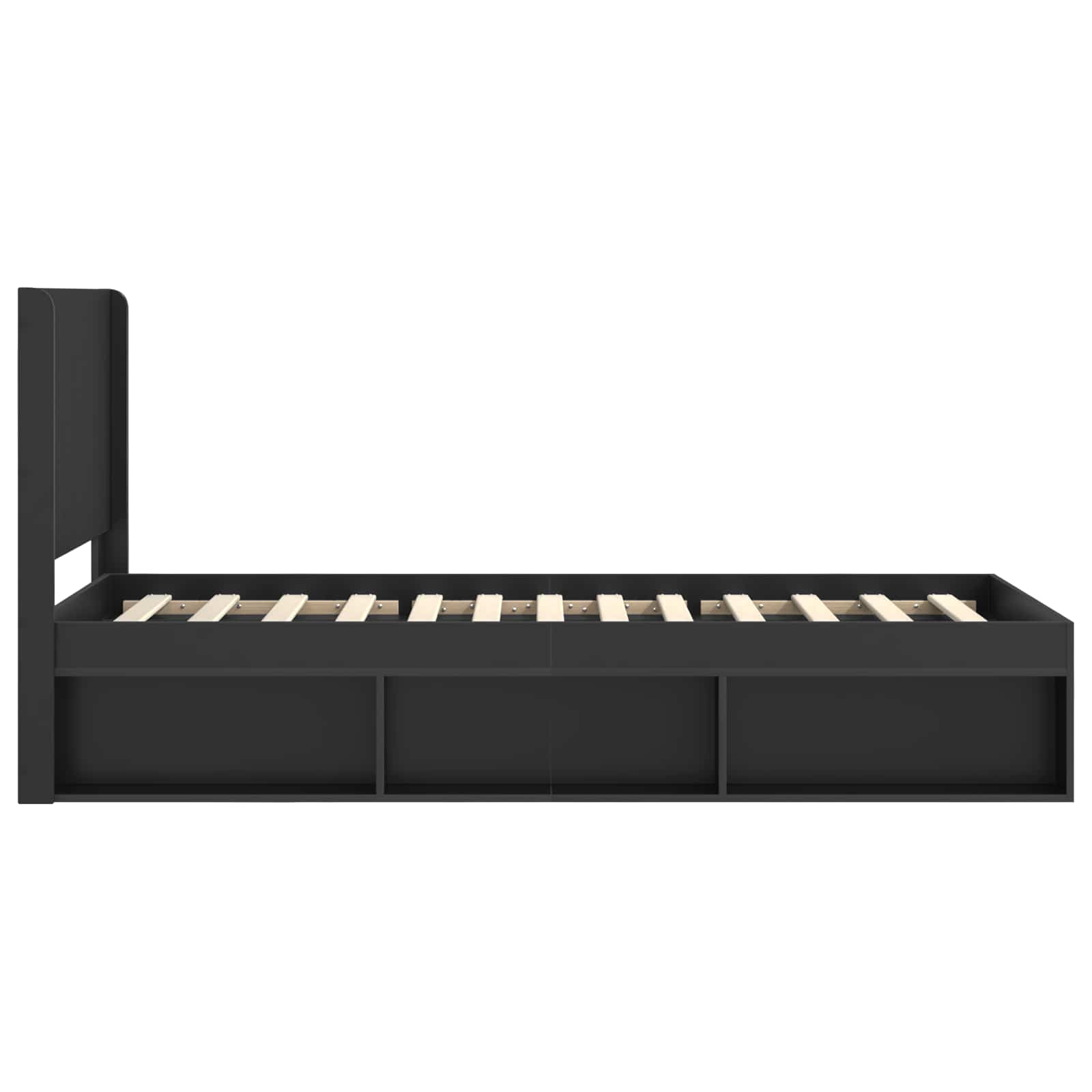 Καλάθι με αποθήκη και κεφαλάρι Μαύρο 90 x 200 cm - Pakobazaar