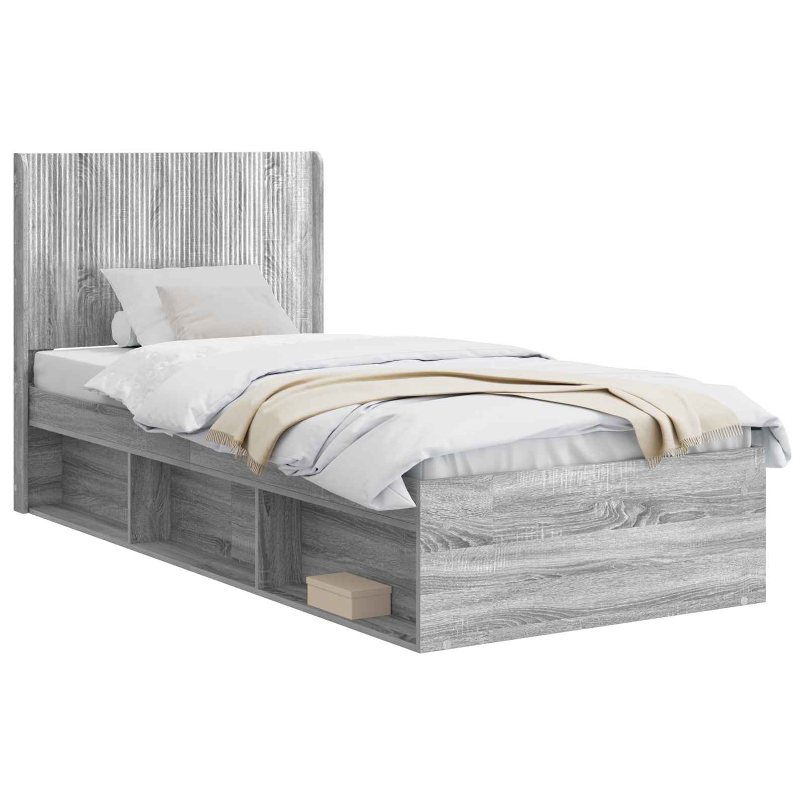 Καλάθι με αποθήκη και κεφαλάρι Γκρι Sonoma 75 x 190 cm - Pakobazaar