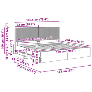Καλάθι με αποθήκη και κεφαλάρι Γκρι Sonoma 180 x 200 cm - Pakobazaar
