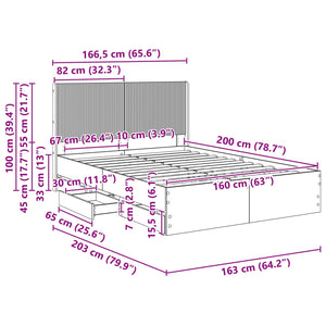 Καλάθι με αποθήκη και κεφαλάρι Sonoma Δρυς 160 x 200 cm - Pakobazaar