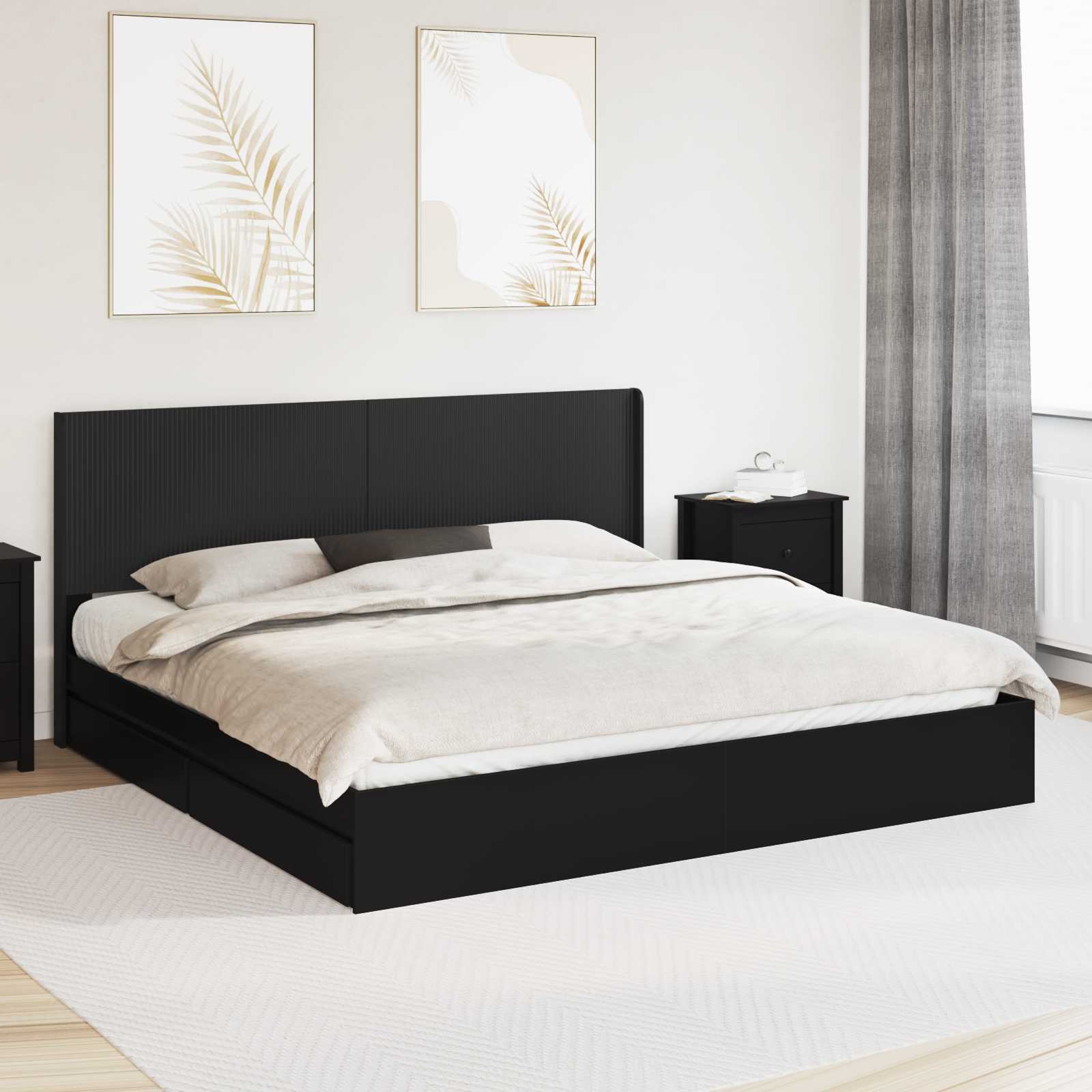Καλάθι με αποθήκη και κεφαλάρι Μαύρο 200 x 200 cm - Pakobazaar