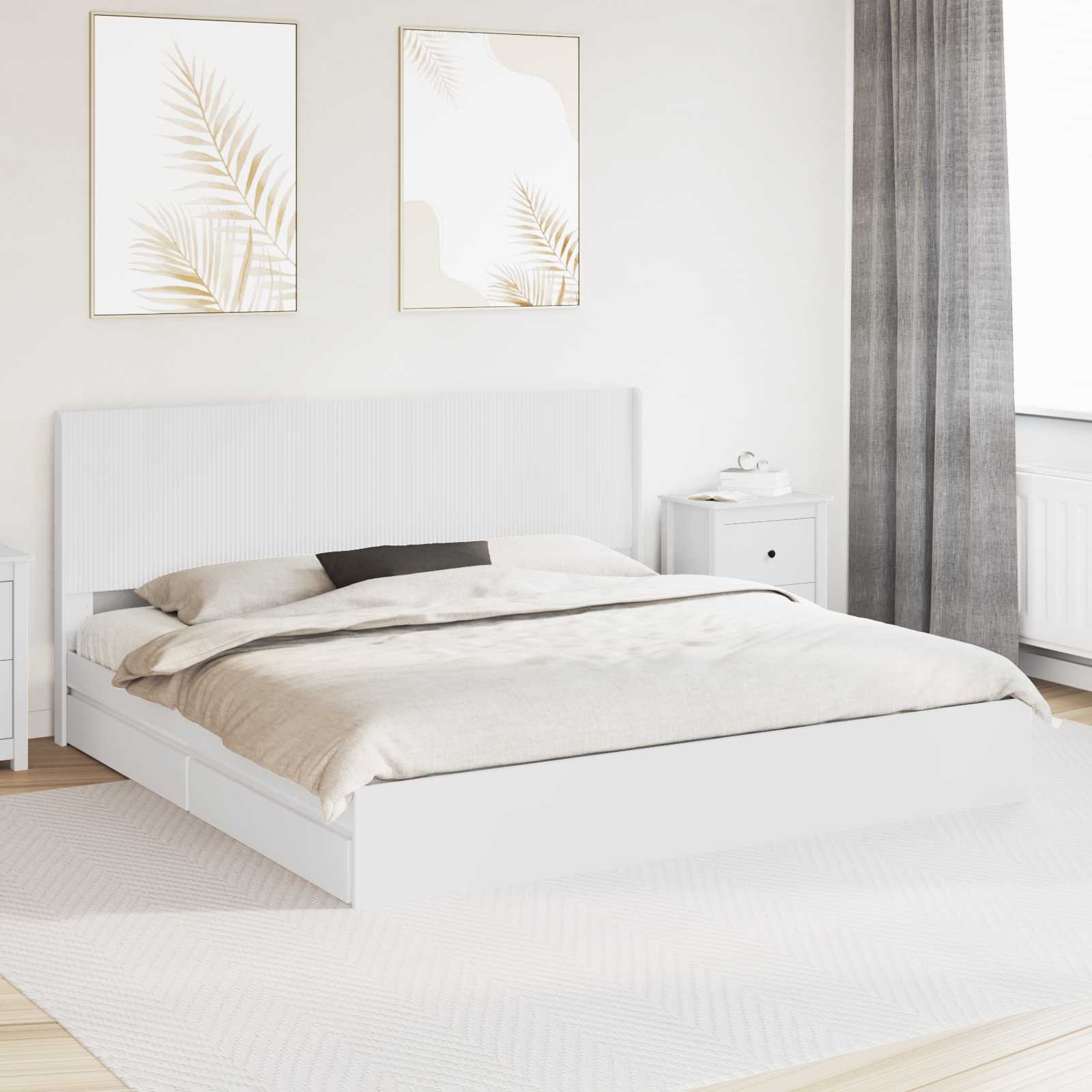 Καλάθι με αποθήκη και κεφαλάρι Λευκό 180 x 200 cm - Pakobazaar