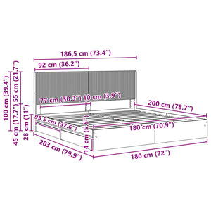 Καλάθι με αποθήκη και κεφαλάρι Λευκό 180 x 200 cm - Pakobazaar