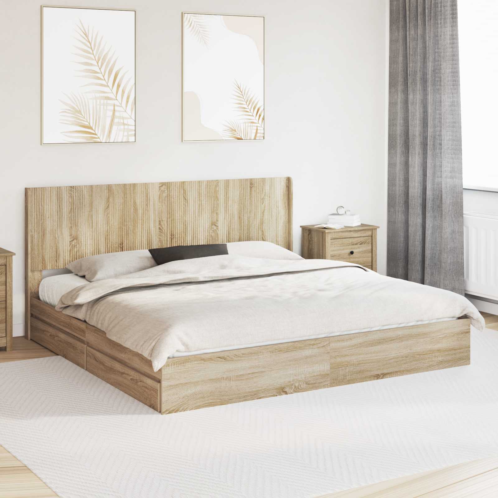 Καλάθι με αποθήκη και κεφαλάρι Sonoma Δρυς 180 x 200 cm - Pakobazaar