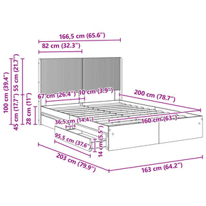Καλάθι με αποθήκη και κεφαλάρι Γκρι Sonoma 160 x 200 cm - Pakobazaar