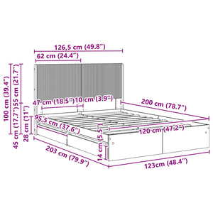 Καλάθι με αποθήκη και κεφαλάρι Sonoma Δρυς 120 x 200 cm - Pakobazaar