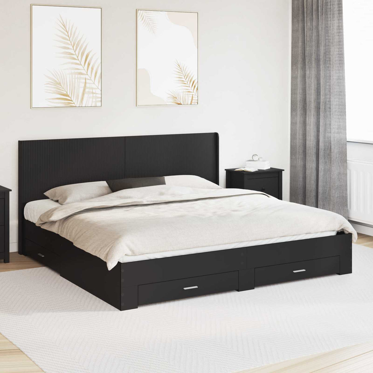 Καλάθι με αποθήκη και κεφαλάρι Μαύρο 200 x 200 cm - Pakobazaar
