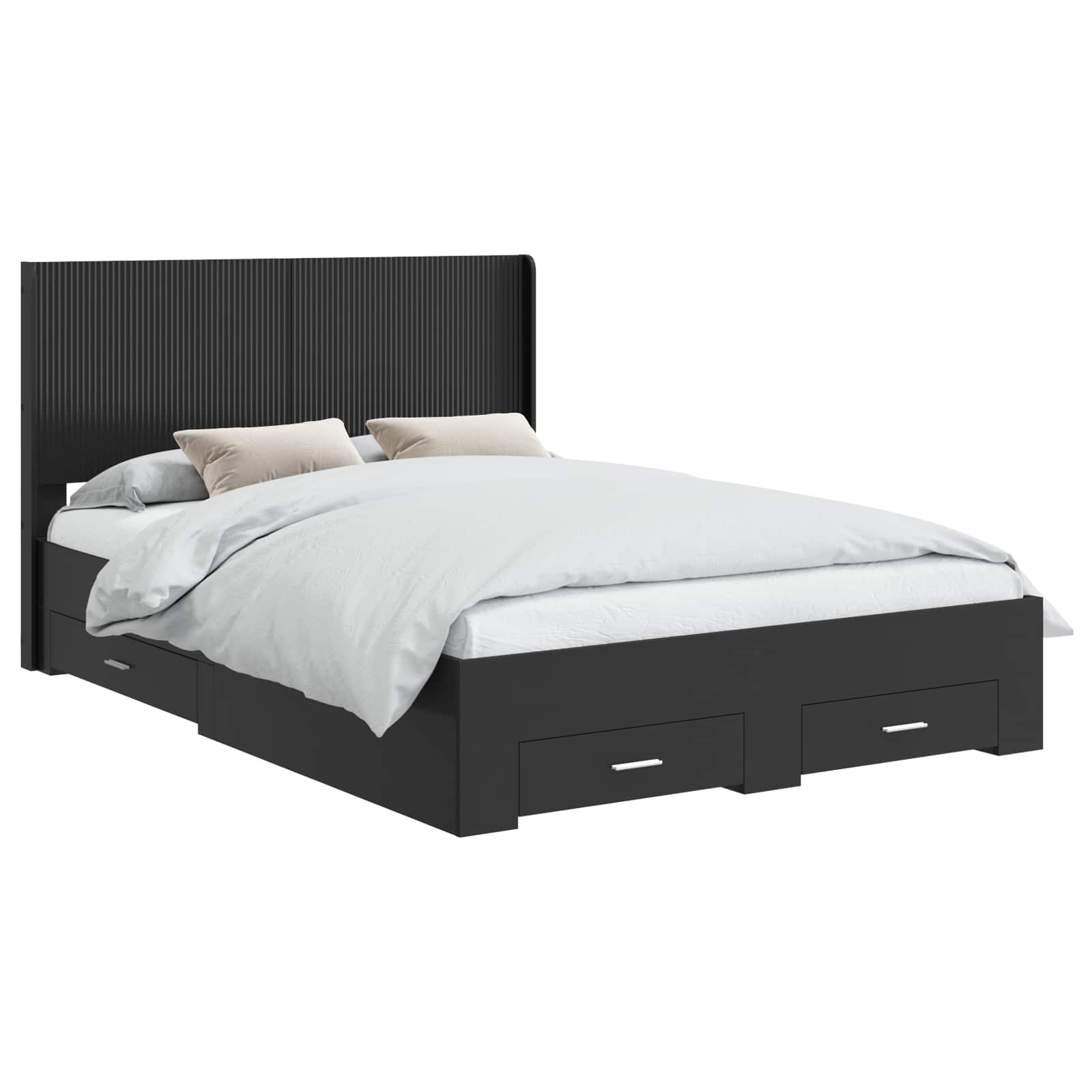 Καλάθι με αποθήκη και κεφαλάρι Μαύρο 135 x 190 cm