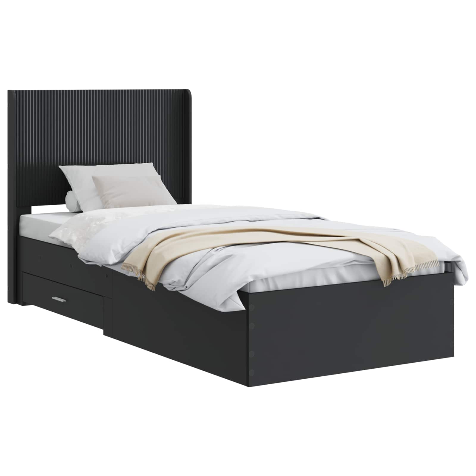 Καλάθι με αποθήκη και κεφαλάρι Μαύρο 75 x 190 cm - Pakobazaar